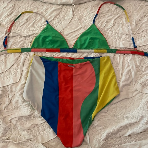 Mara Hoffman Beach Ball High Waisted Bikini - Picture 4 of 4